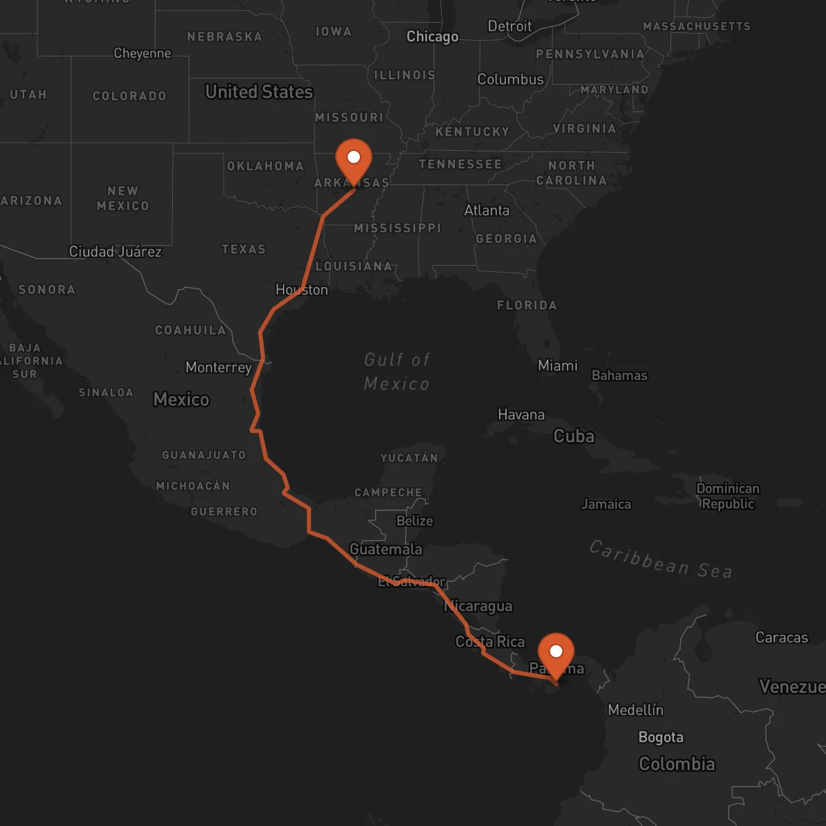 Ruta Little Rock - Las Tablas