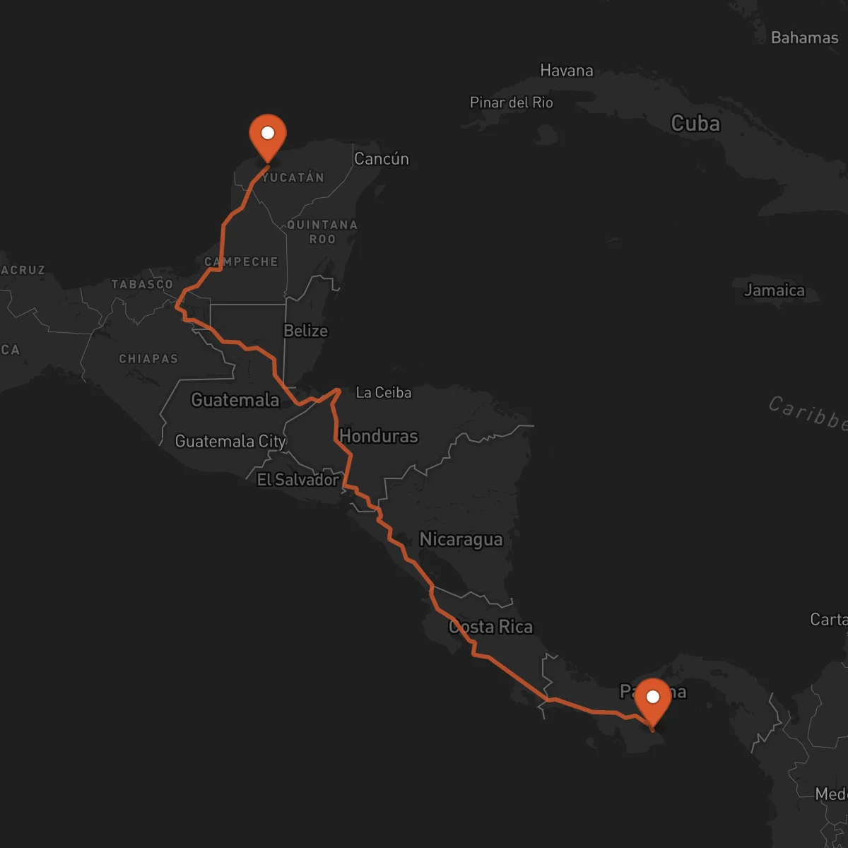 Ruta Las Tablas - Mérida
