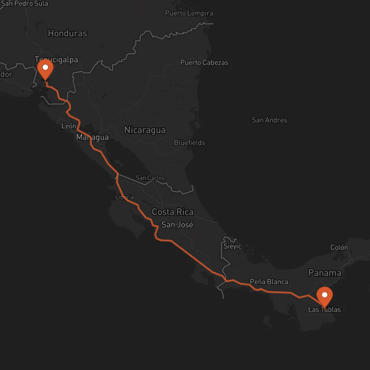 Ruta Las Tablas - Nacaome