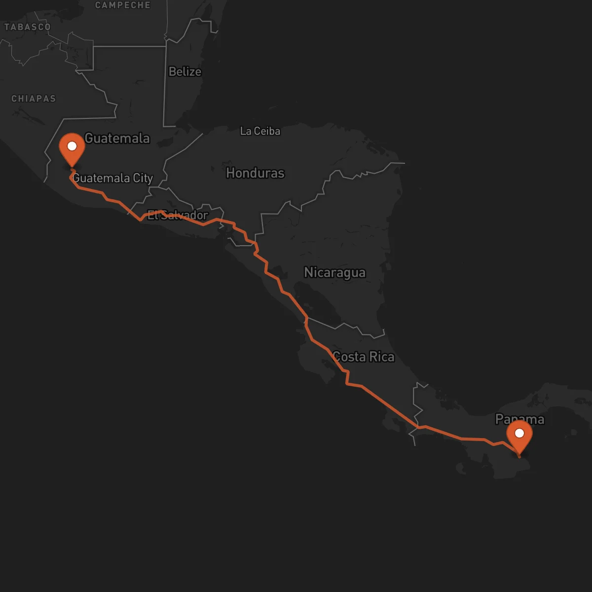 Ruta Quetzaltenango - Las Tablas