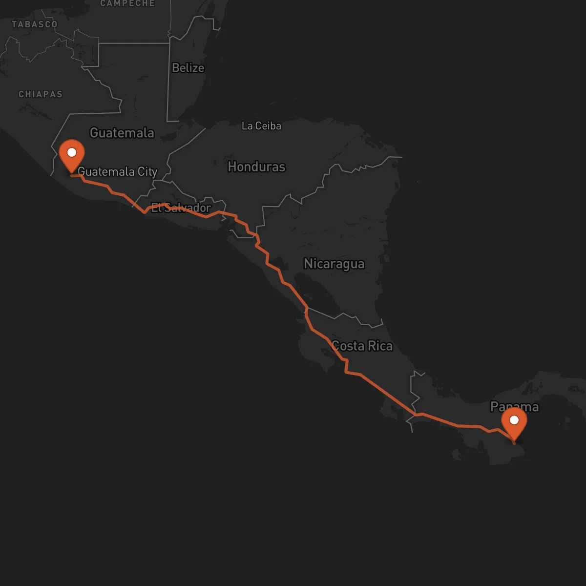 Ruta Las Tablas - Retalhuleu