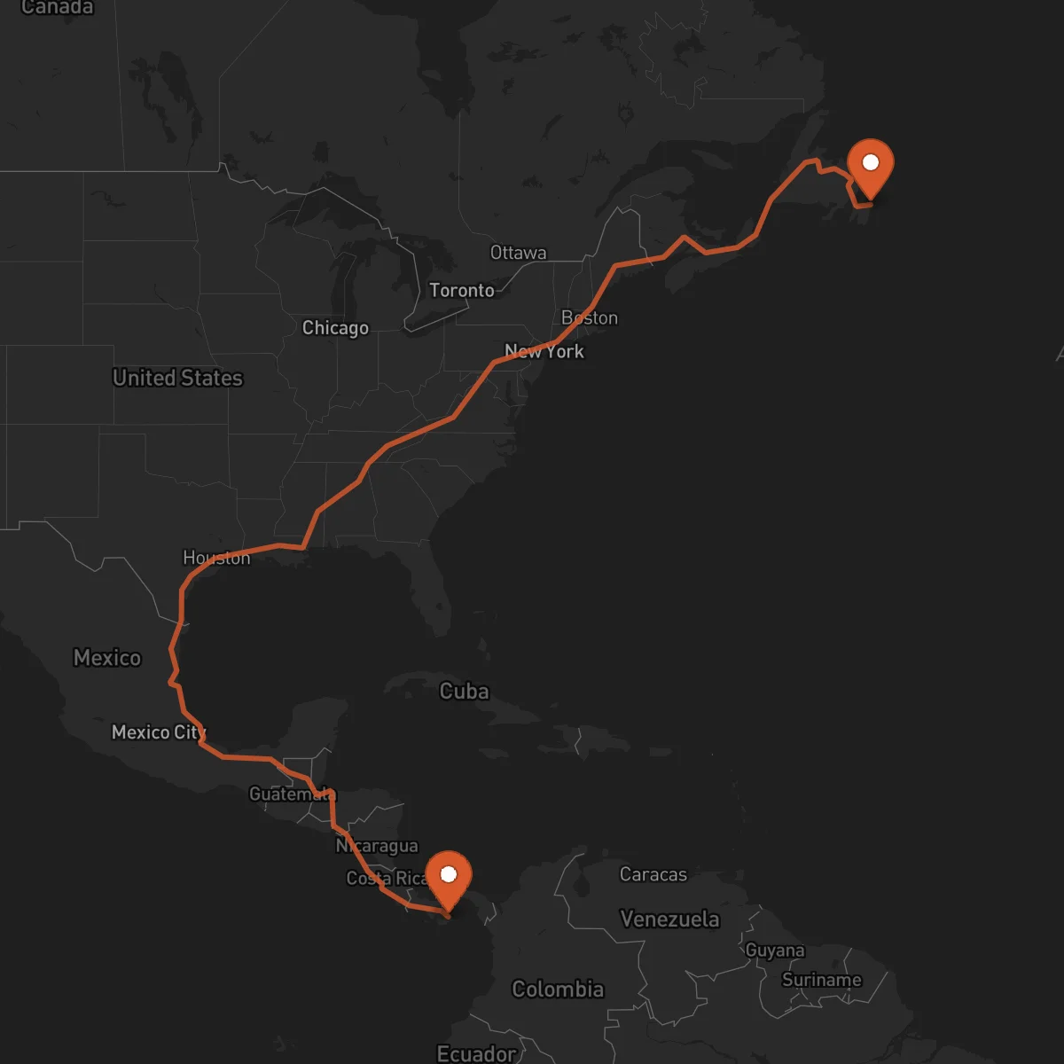 Ruta San Juan de Terranova (St. John's) - Las Tablas