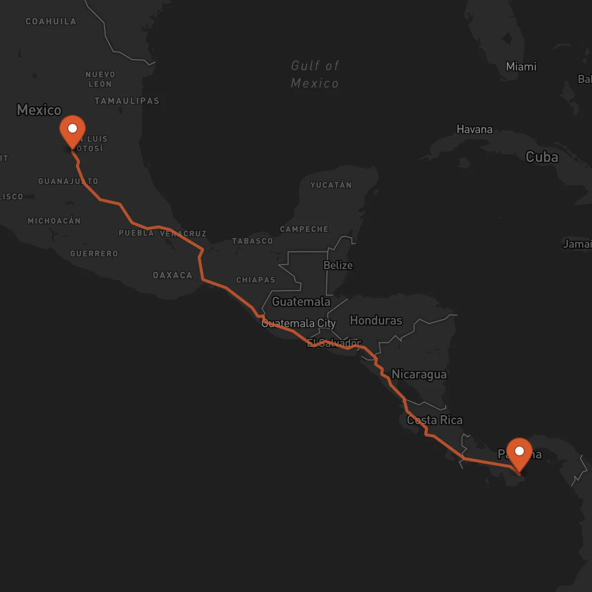 Ruta San Luis Potosí - Las Tablas