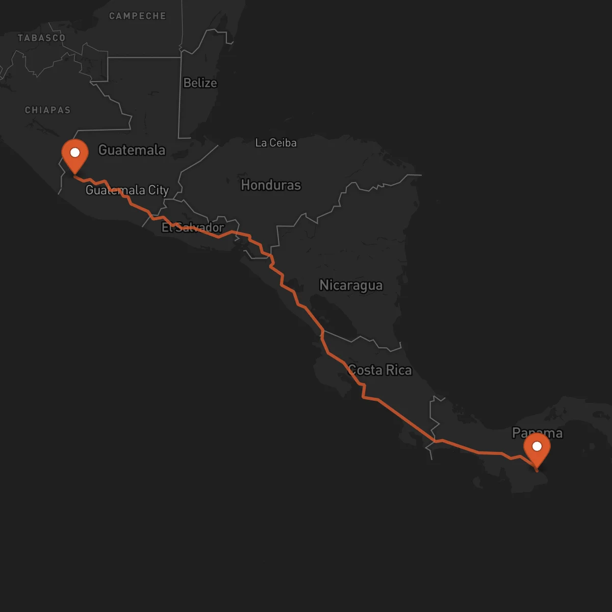 Ruta Las Tablas - San Marcos
