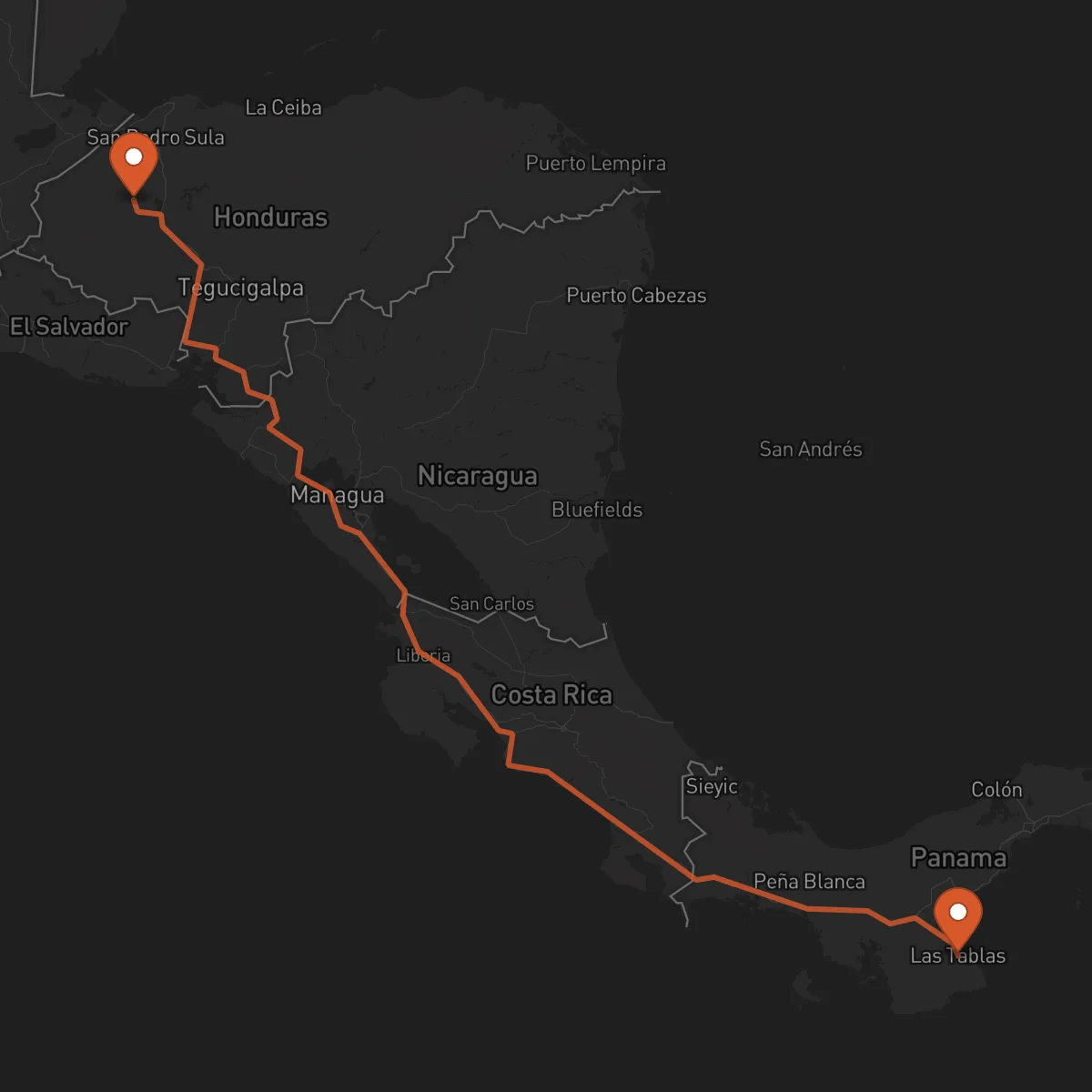 Ruta Las Tablas - Santa Bárbara