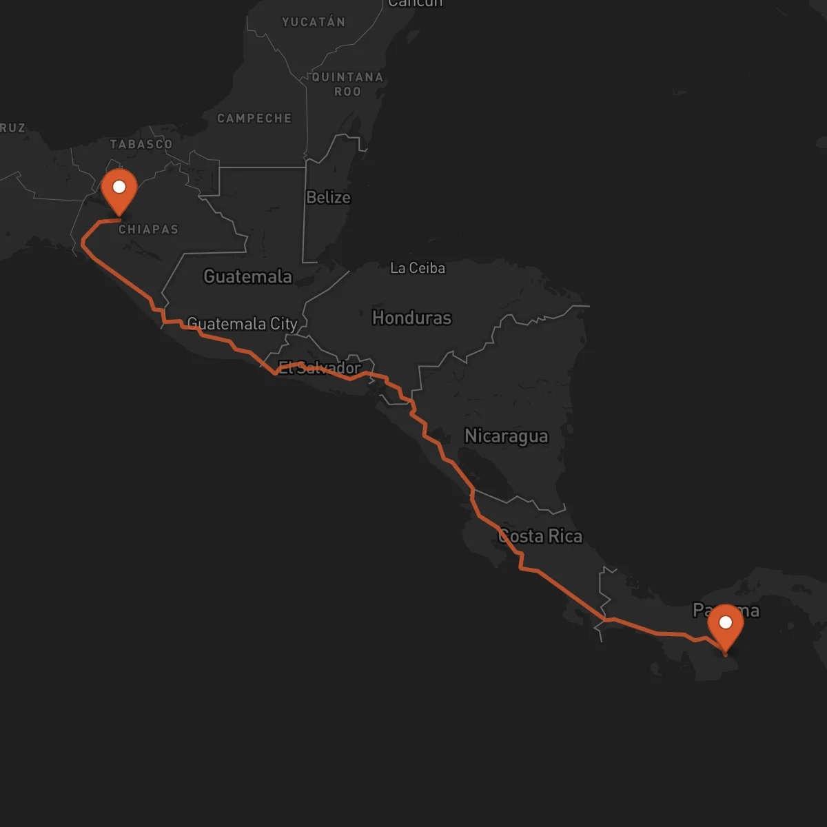 Ruta Tuxtla Gutiérrez - Las Tablas