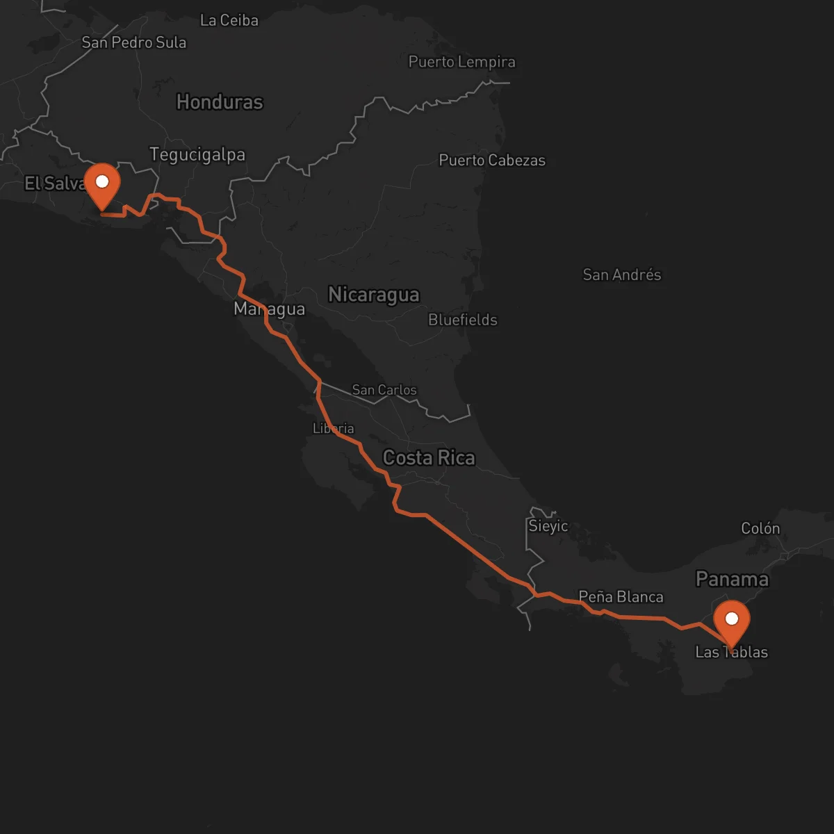 Ruta Las Tablas - Usulután