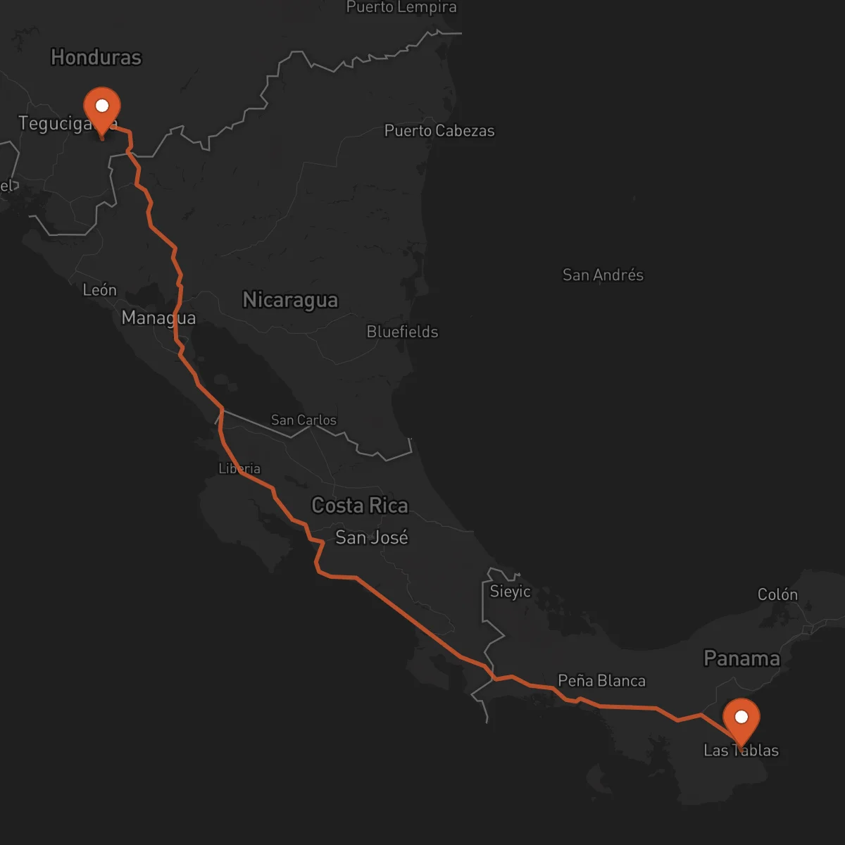 Ruta Yuscarán - Las Tablas