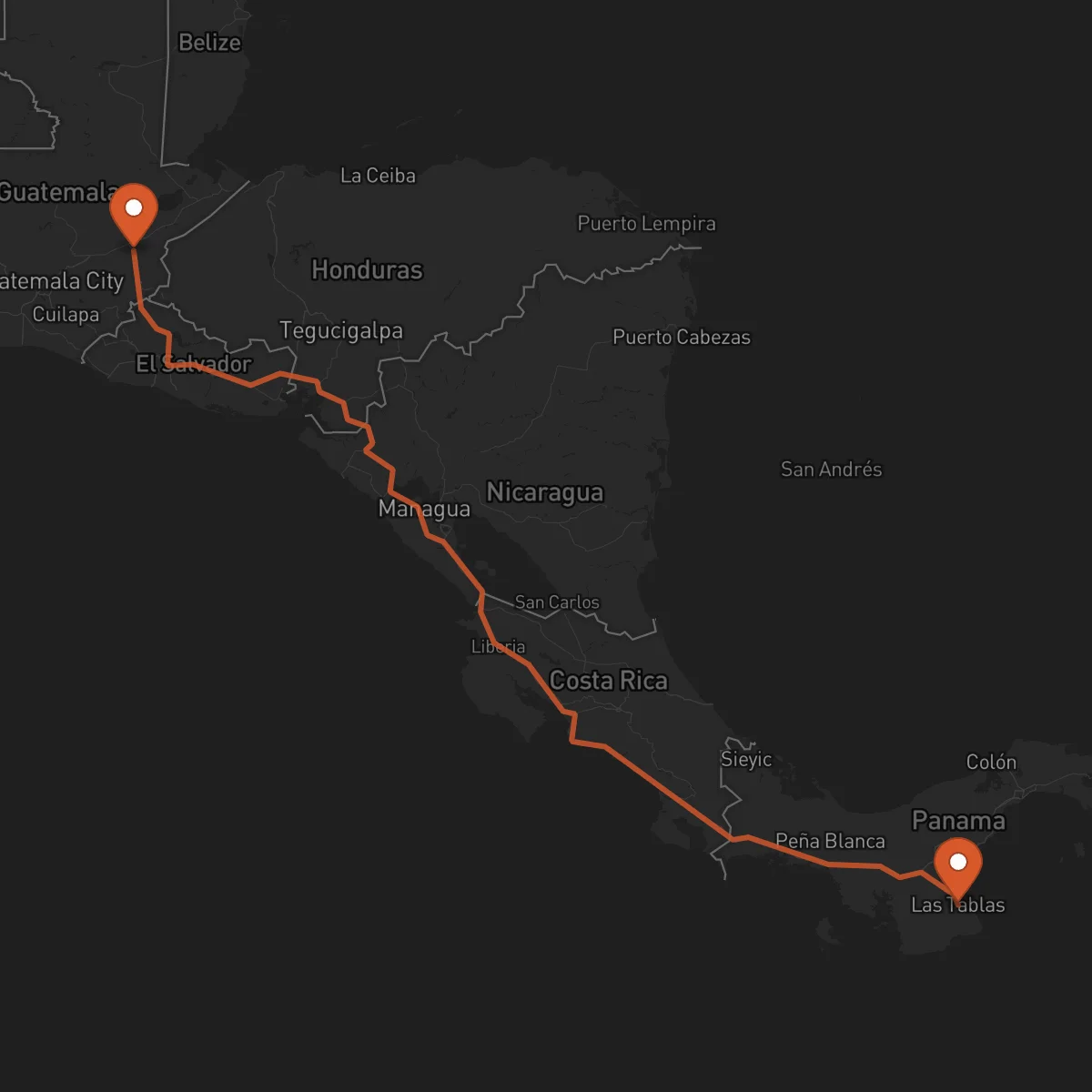 Ruta Las Tablas - Zacapa