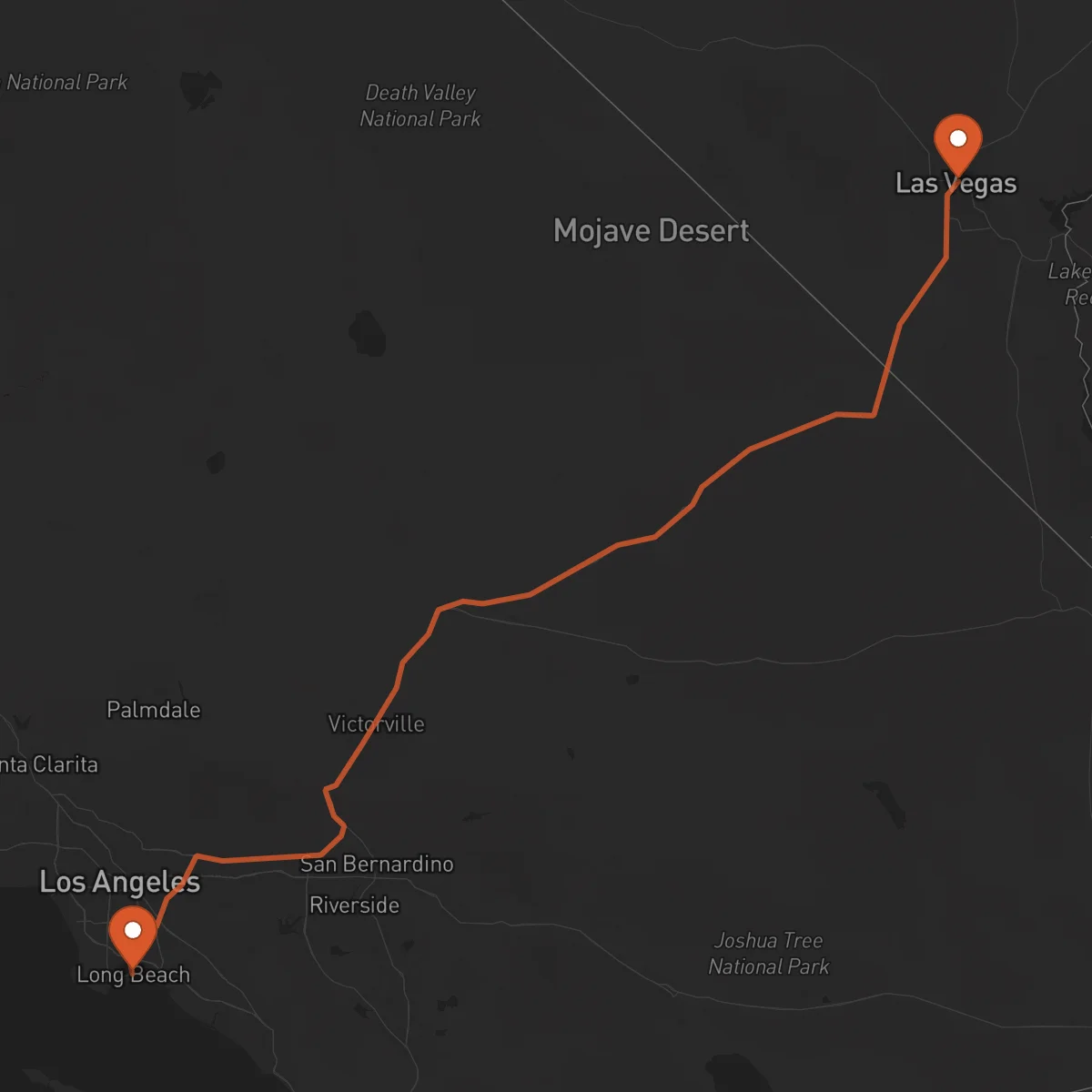 Ruta Long Beach - Las Vegas