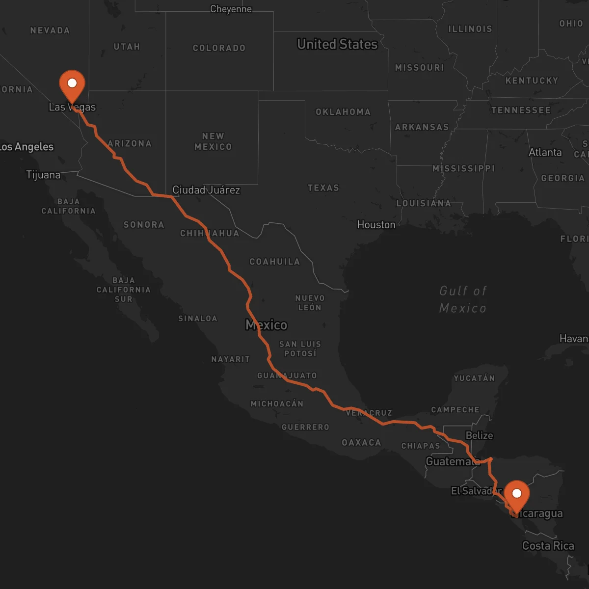 Ruta Managua - Las Vegas