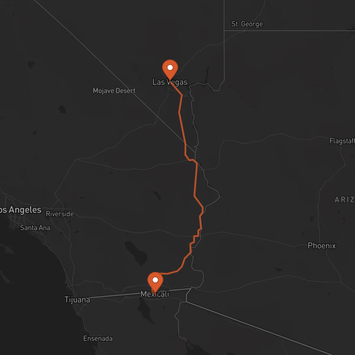 Ruta Mexicali - Las Vegas