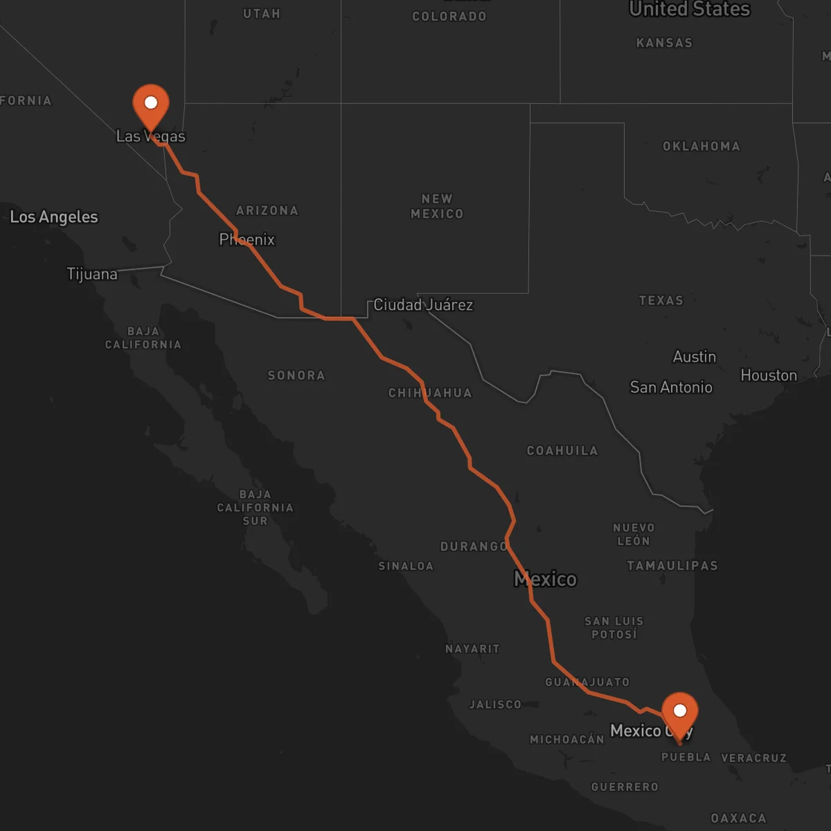 Ruta Puebla de Zaragoza - Las Vegas