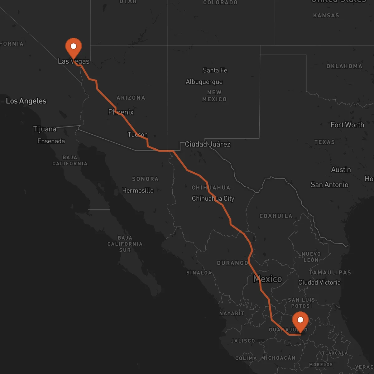 Ruta Las Vegas - Santiago de Querétaro