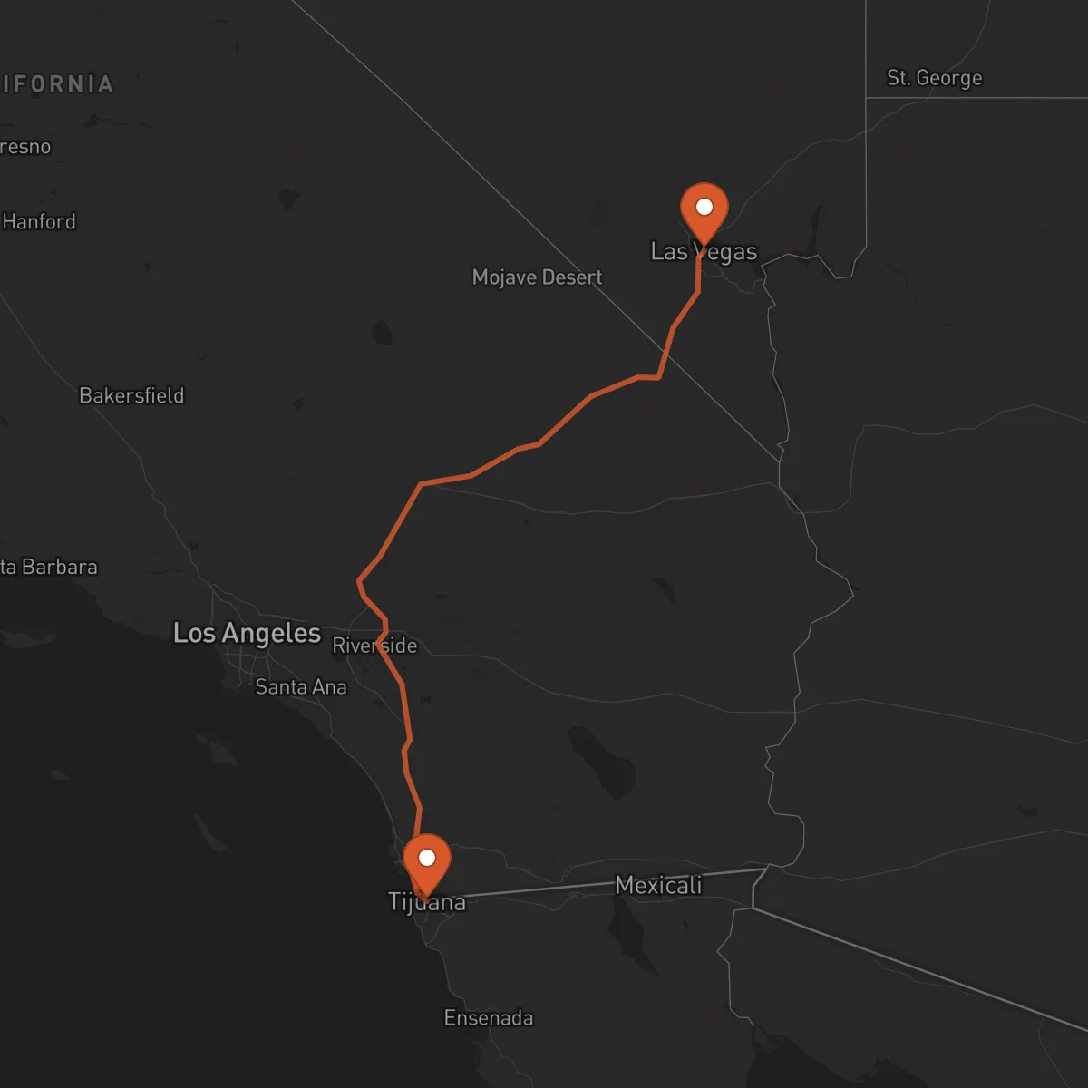 Ruta Tijuana - Las Vegas