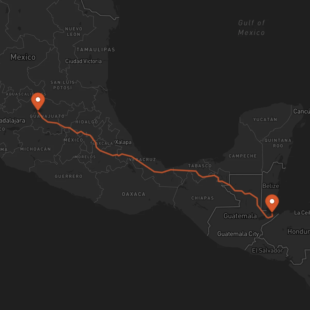 Ruta Puerto Barrios - León Guanajuato