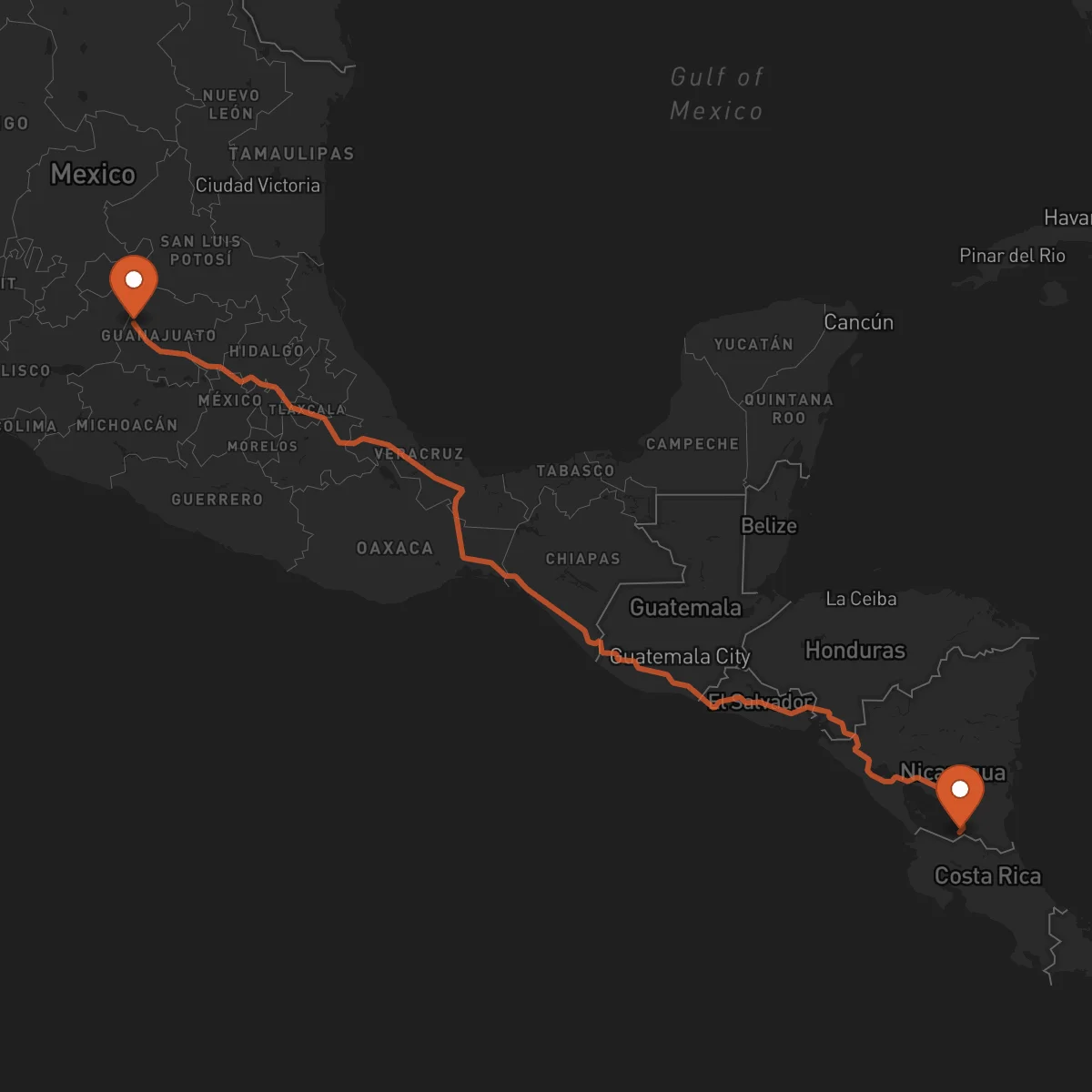 Ruta San Carlos - León Guanajuato
