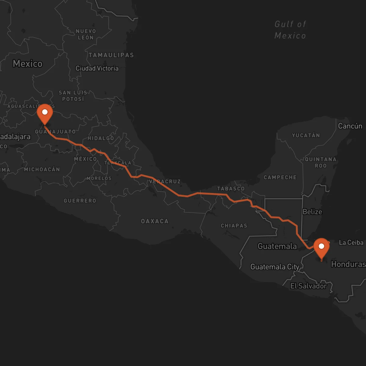 Ruta León Guanajuato - Santa Bárbara