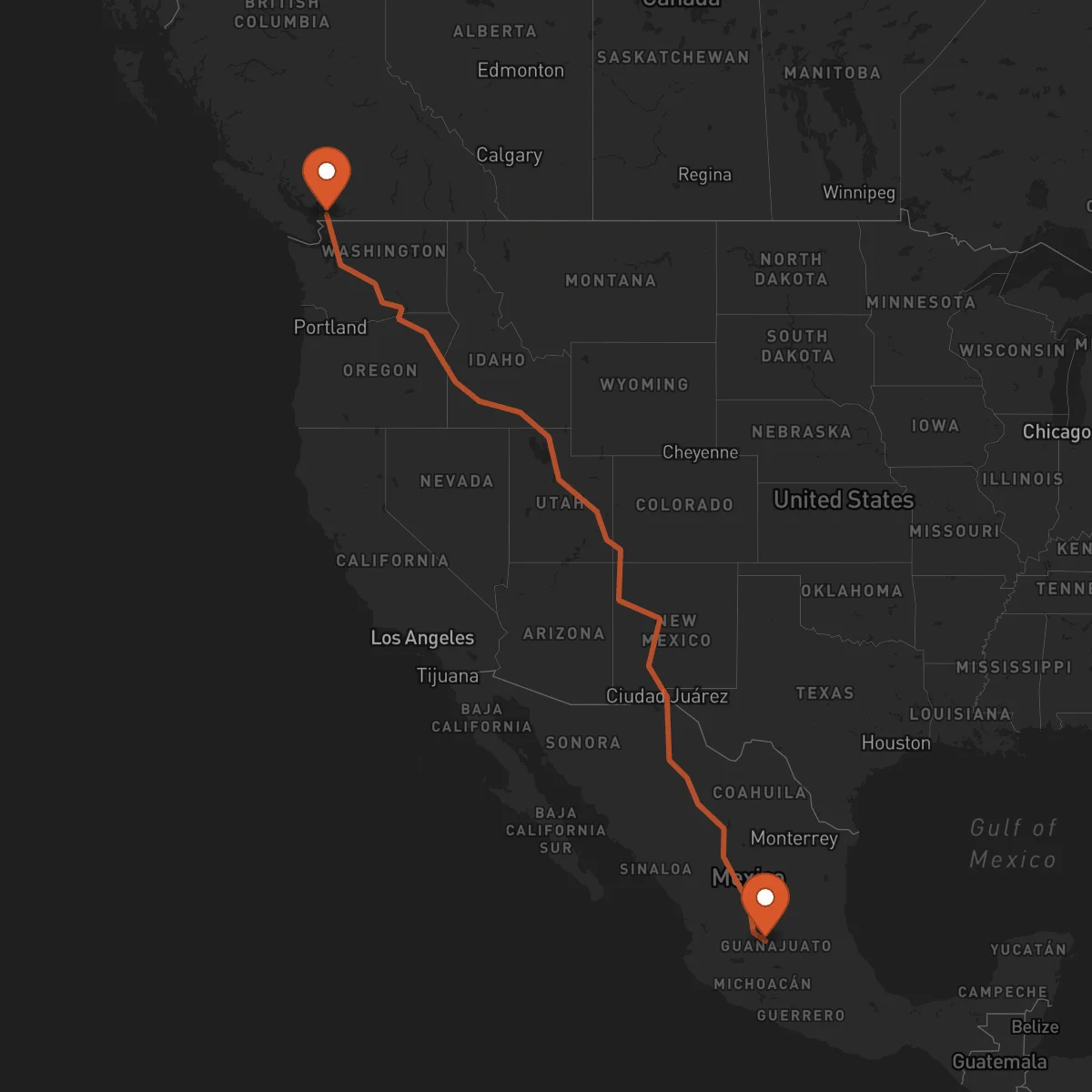 Ruta León Guanajuato - Surrey