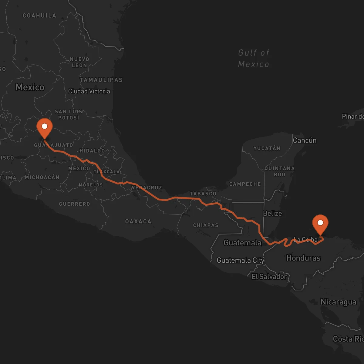 Ruta Trujillo - León Guanajuato