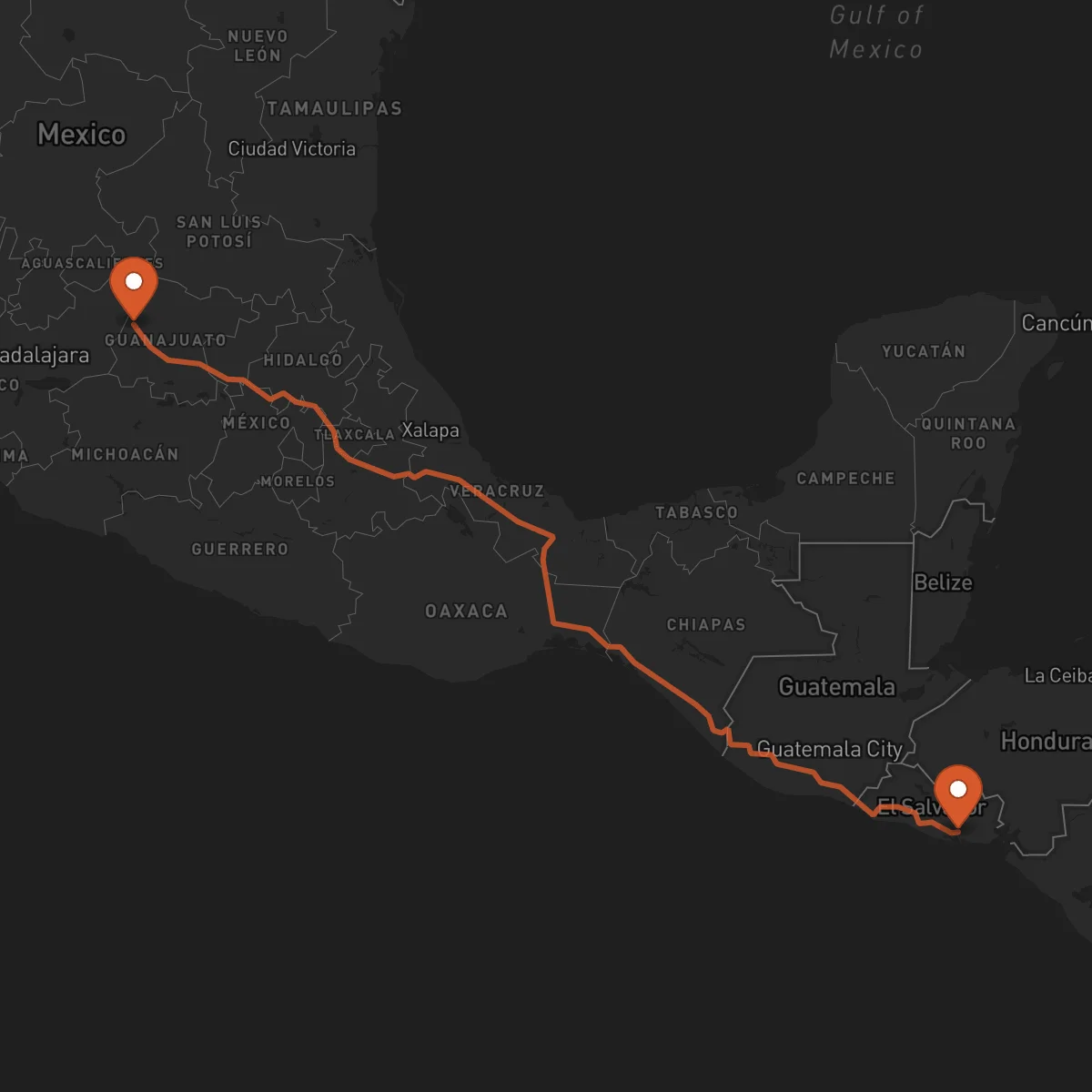 Ruta León Guanajuato - Usulután