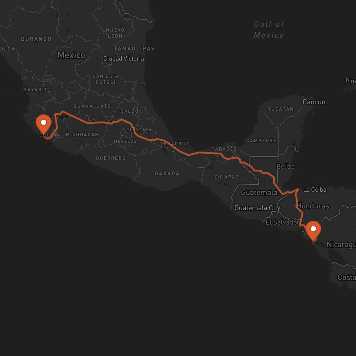 Ruta León - Manzanillo