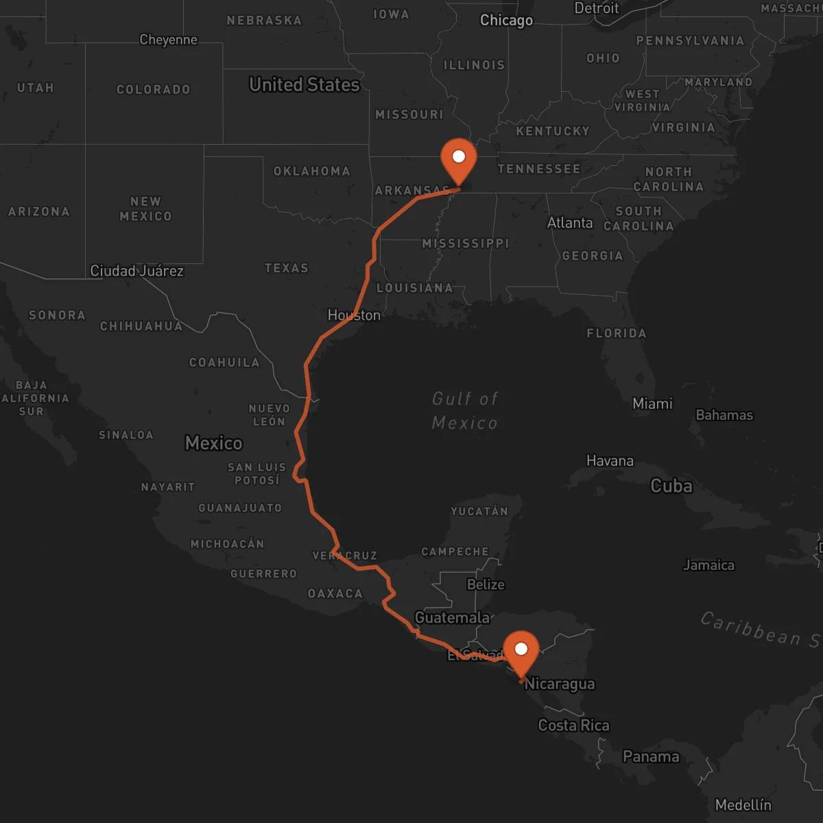 Ruta Memphis - León