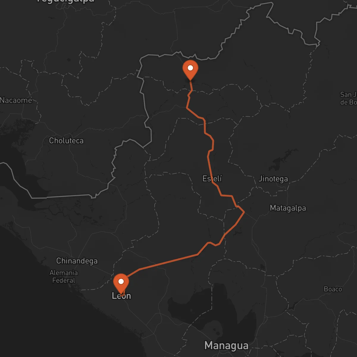 Ruta Ocotal - León