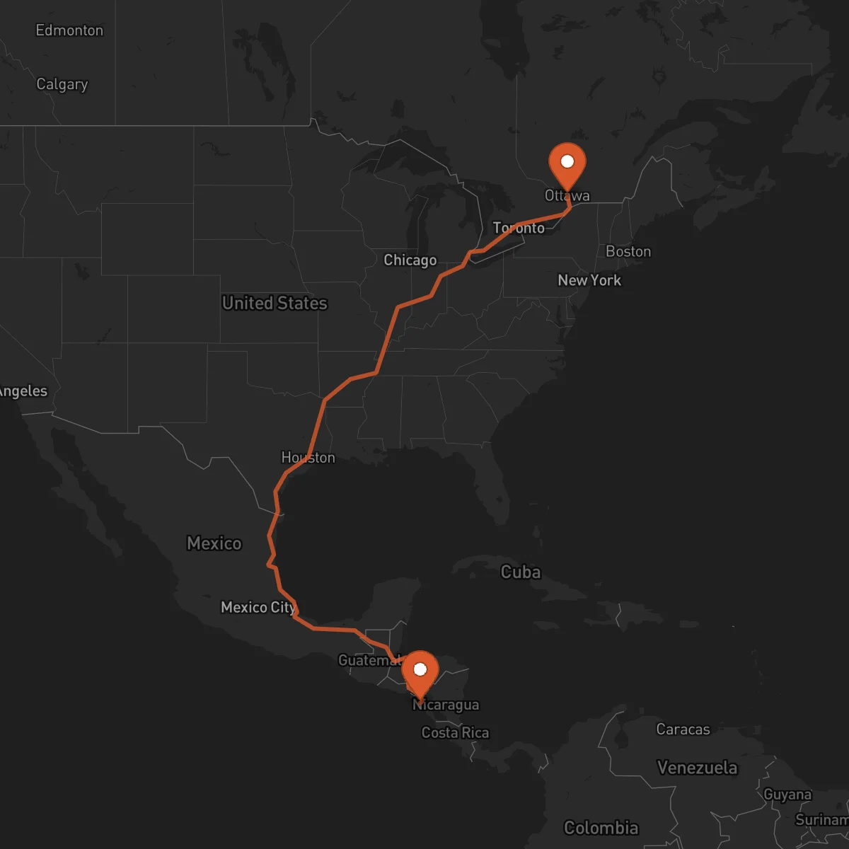 Ruta Ottawa - León