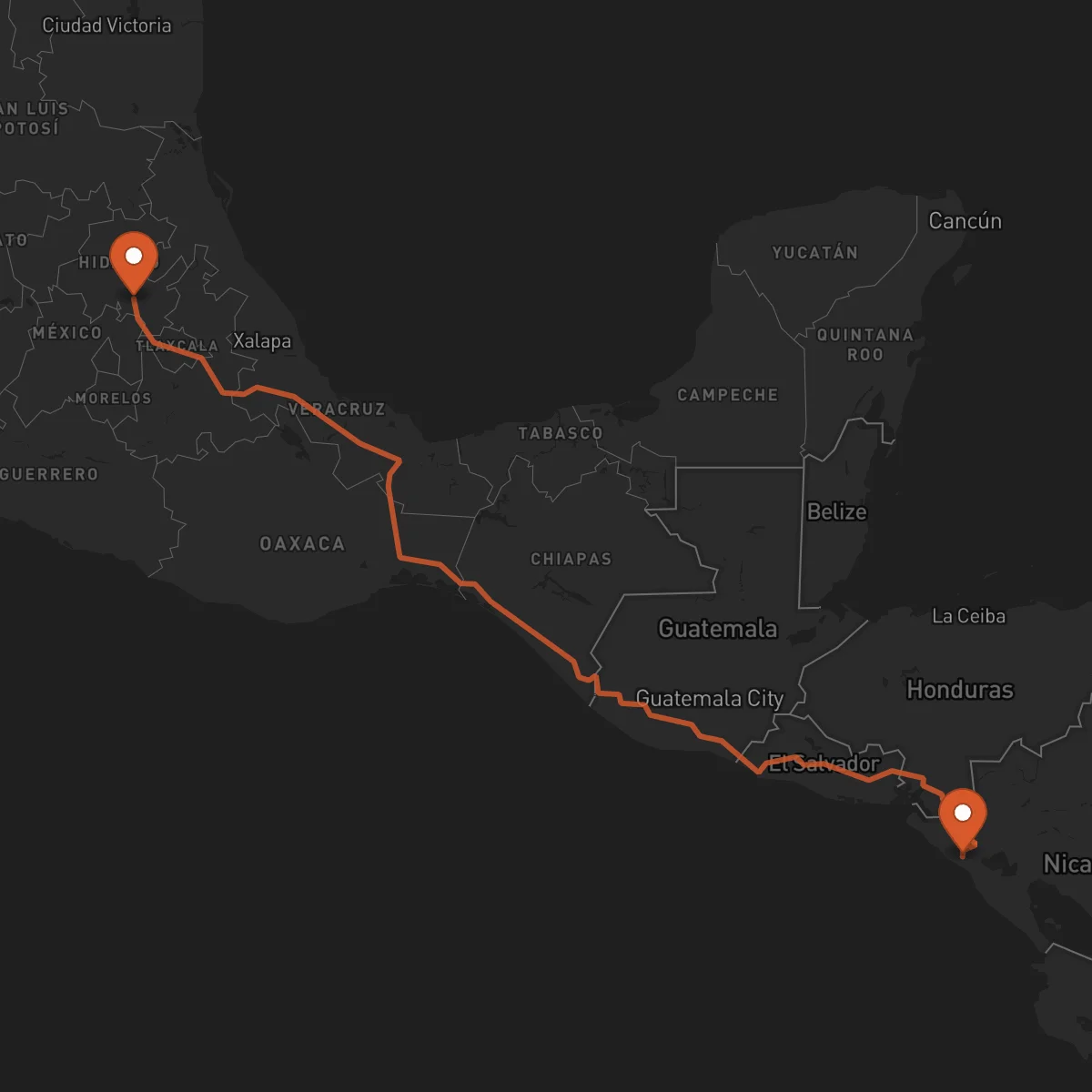 Ruta Pachuca de Soto - León