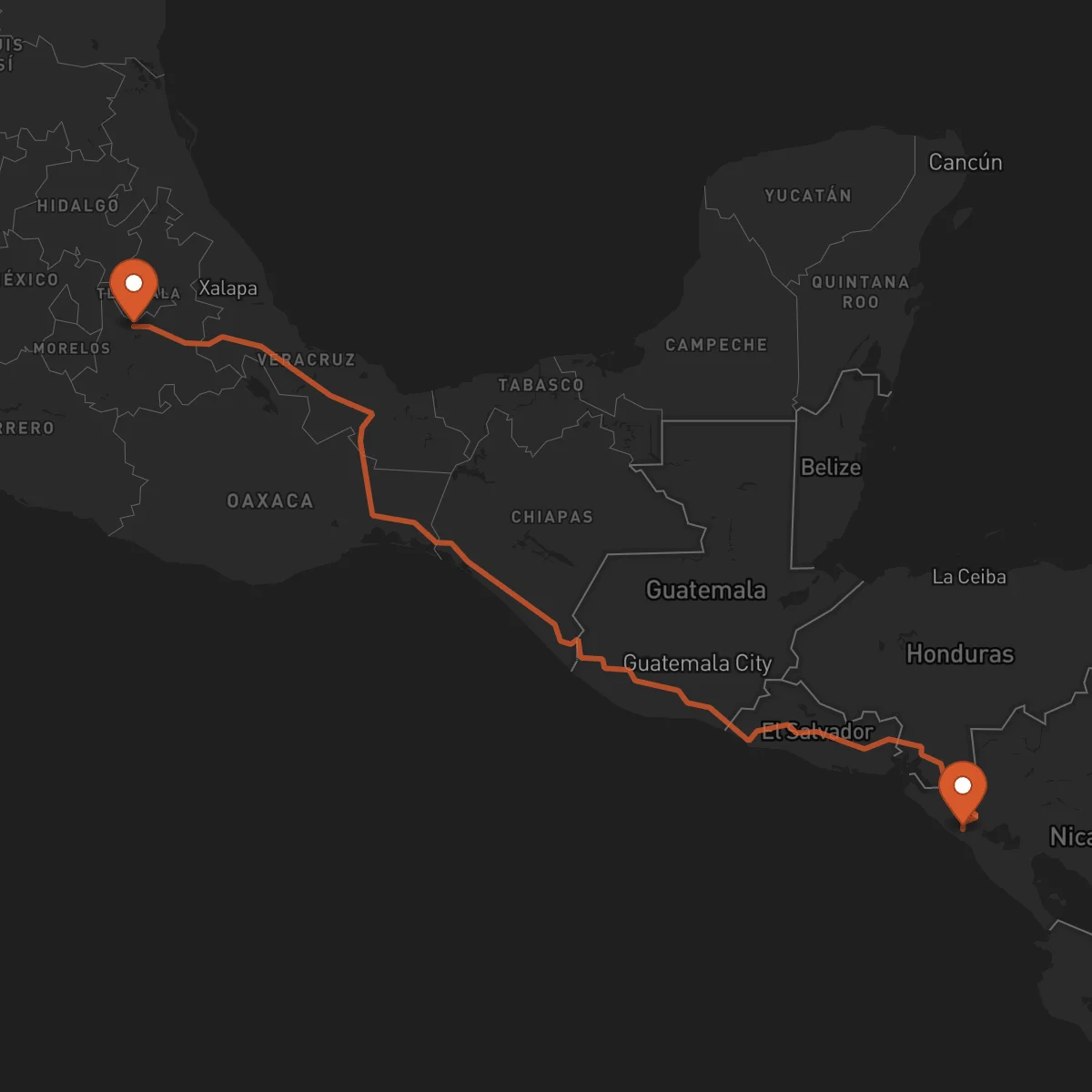 Ruta León - Puebla de Zaragoza