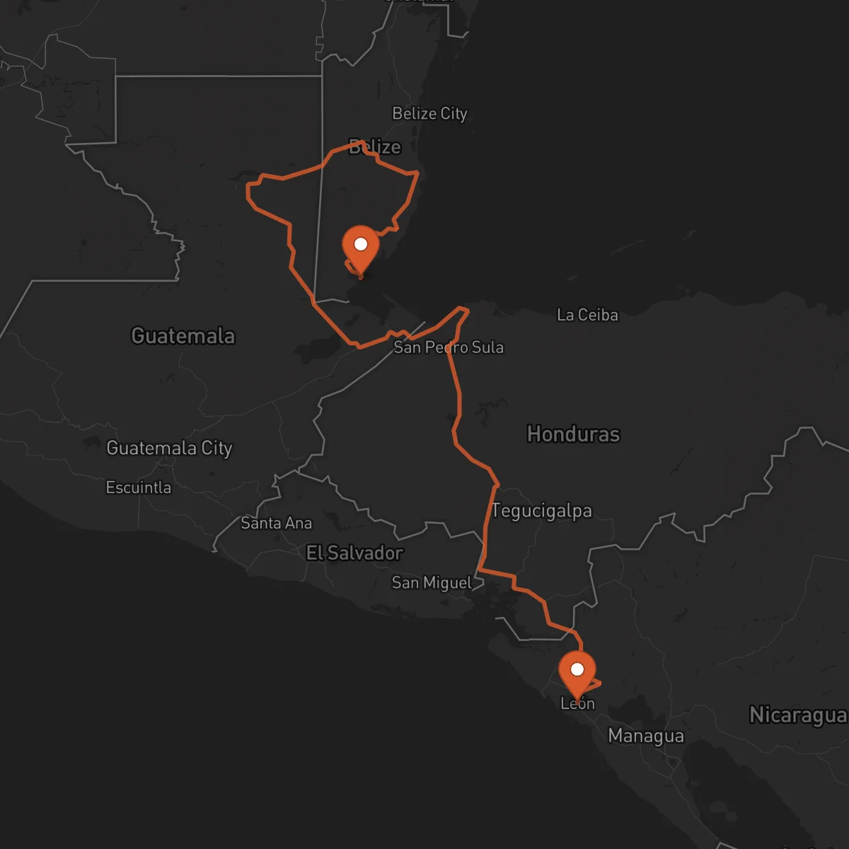 Ruta Punta Gorda - León