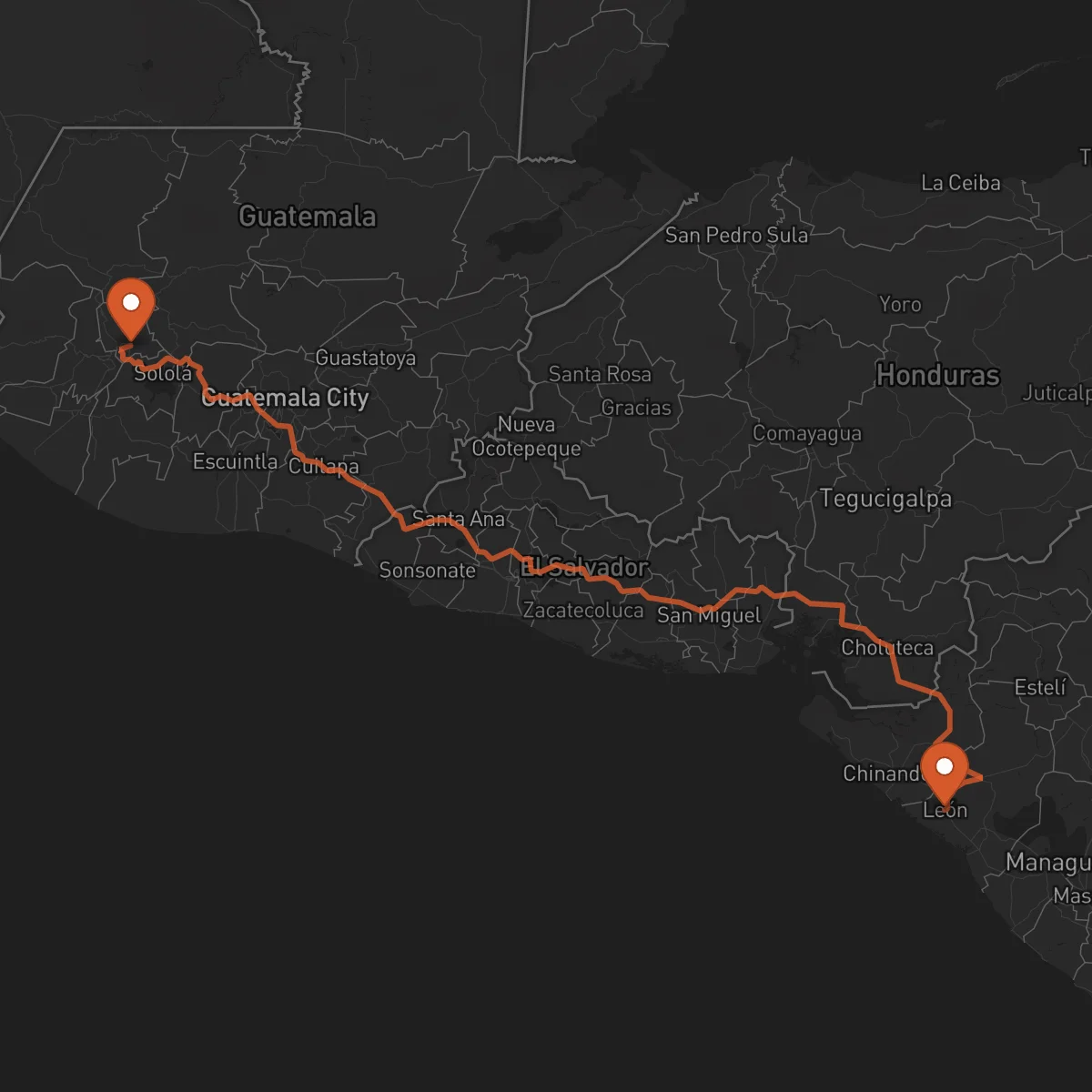 Ruta Totonicapán - León