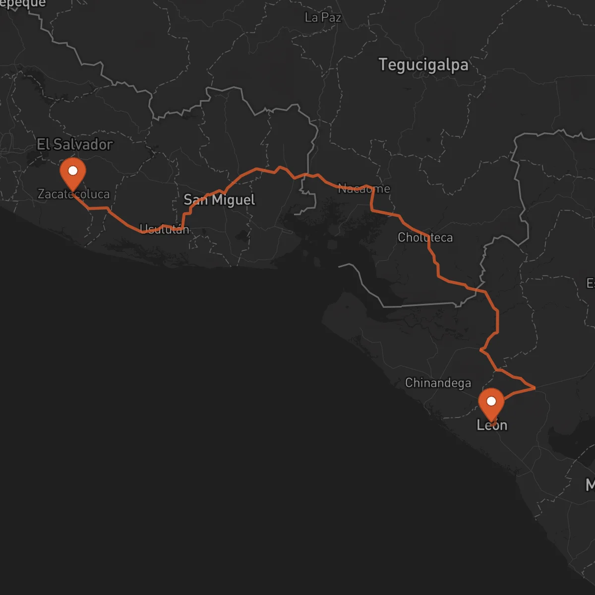 Ruta Zacatecoluca - León