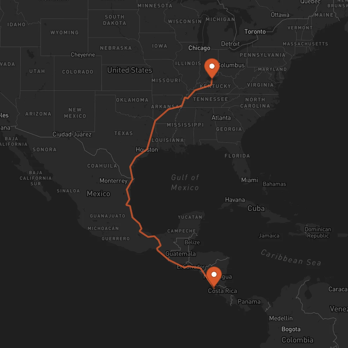 Ruta Liberia - Louisville