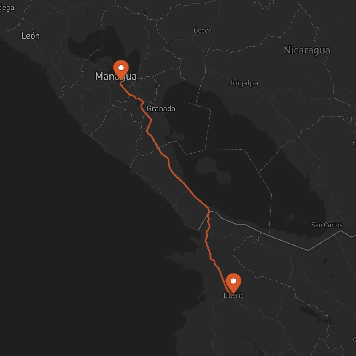 Ruta Liberia - Managua
