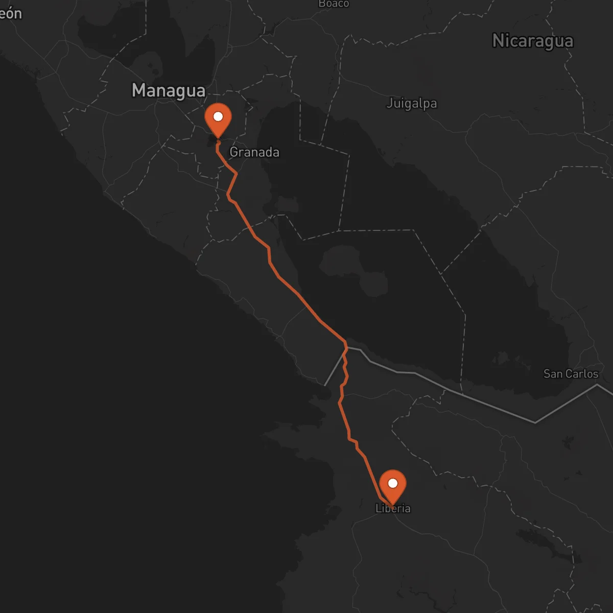 Ruta Masaya - Liberia