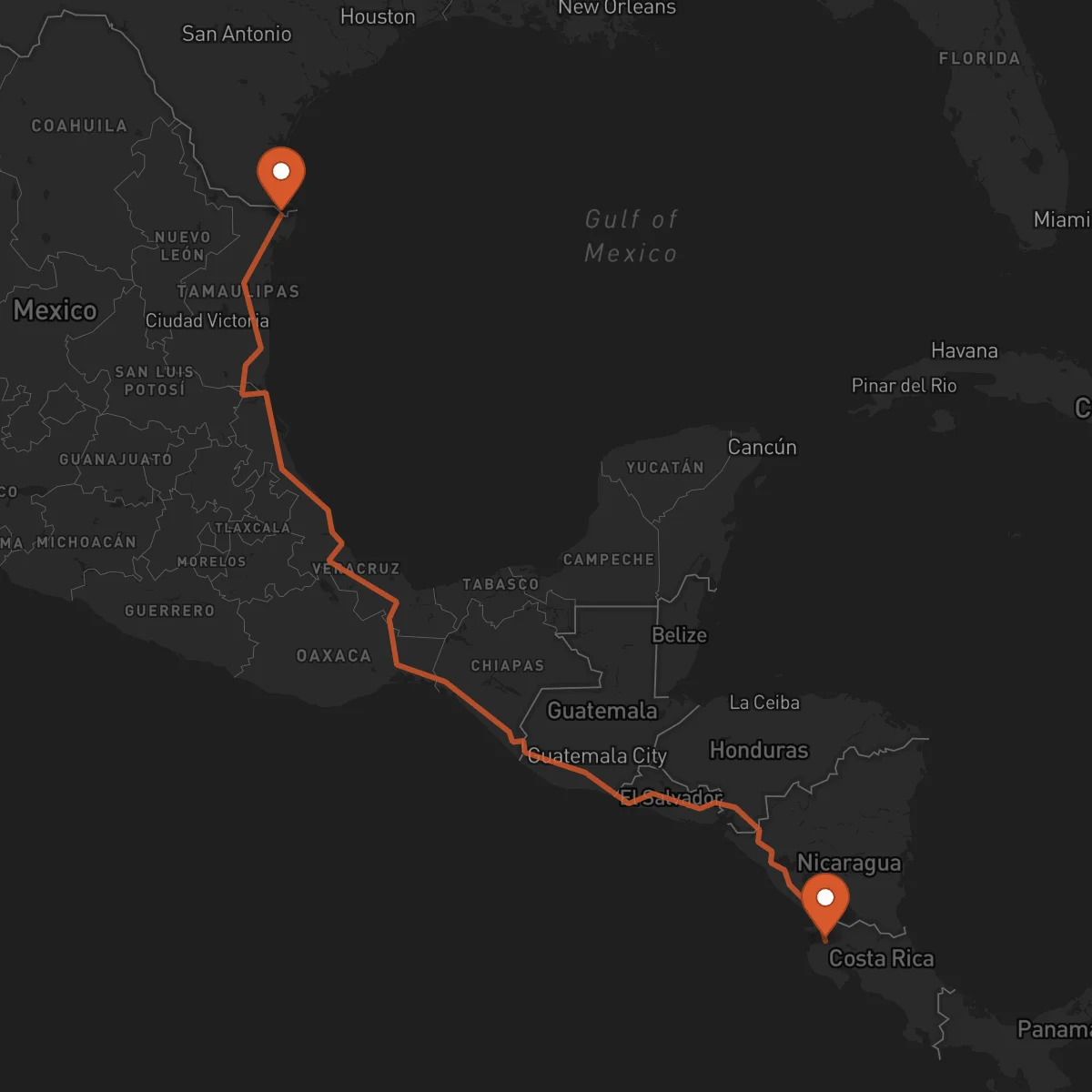 Ruta Matamoros - Liberia