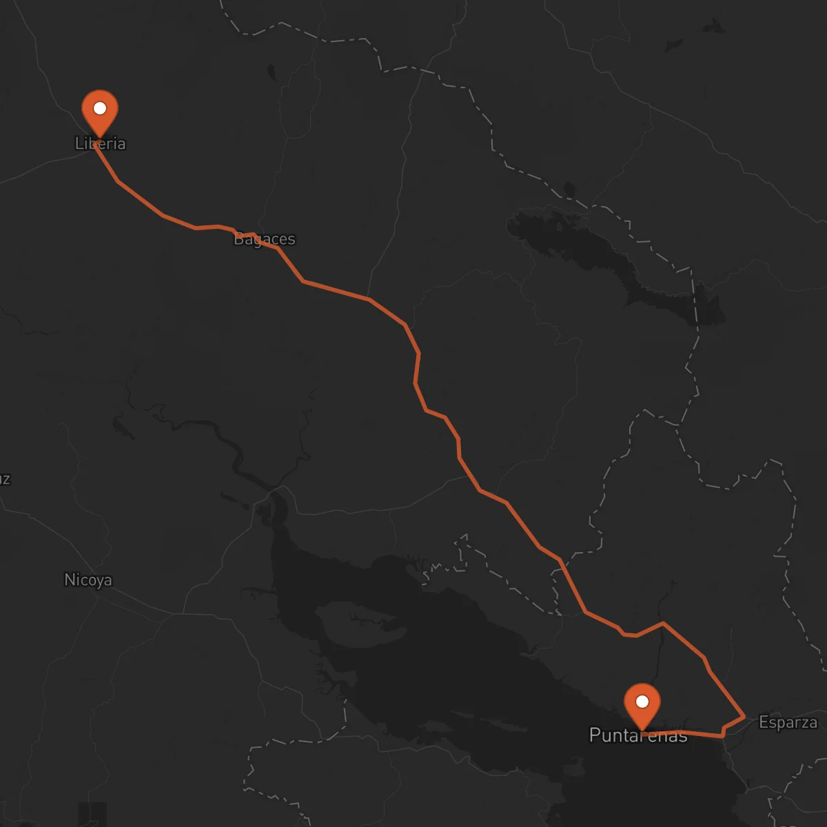Ruta Liberia - Puntarenas