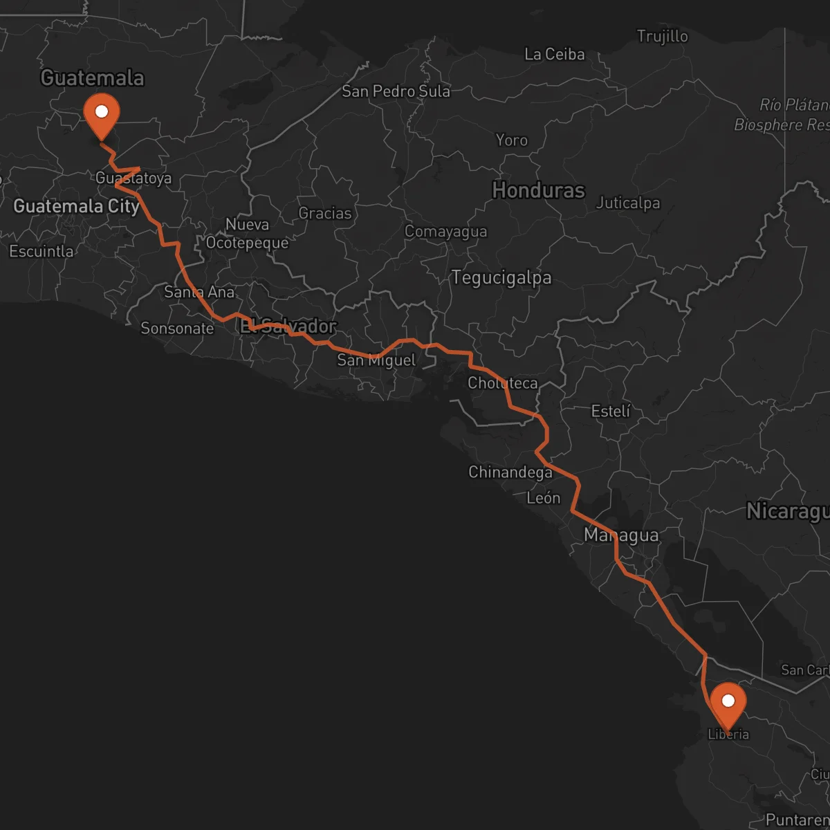 Ruta Salamá - Liberia