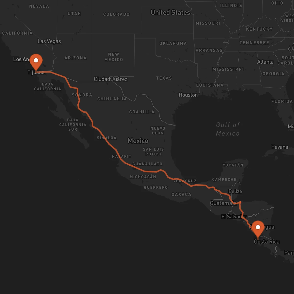 Ruta Tijuana - Liberia