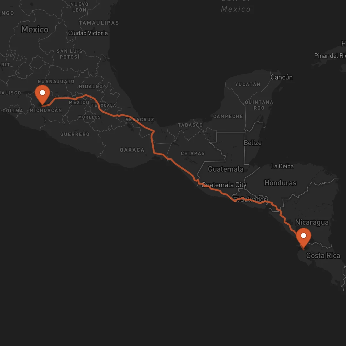 Ruta Uruapan - Liberia