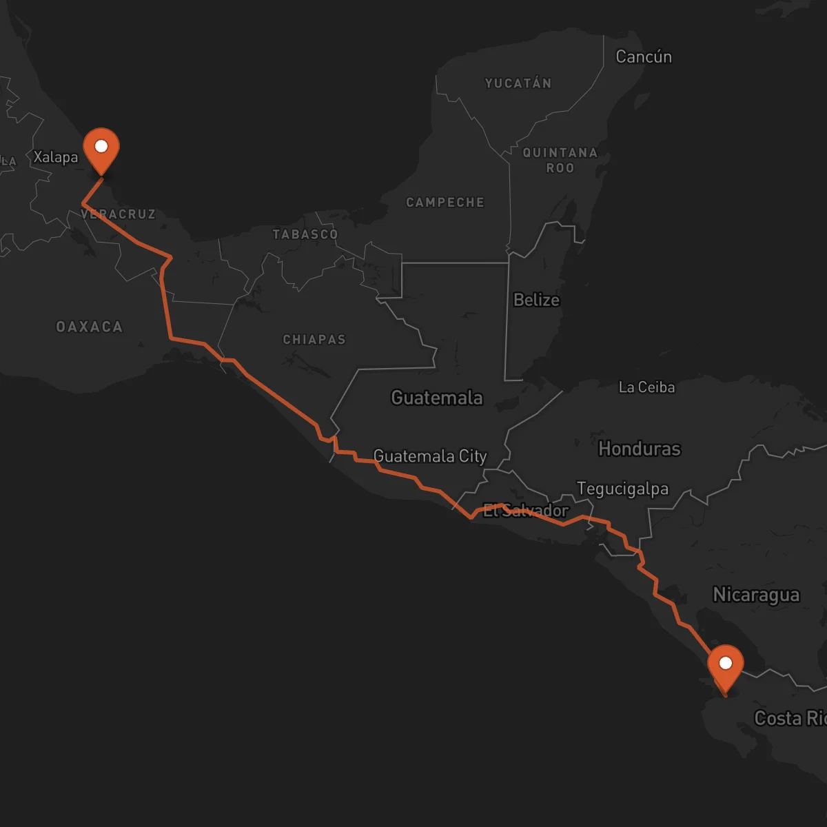 Ruta Veracruz - Liberia