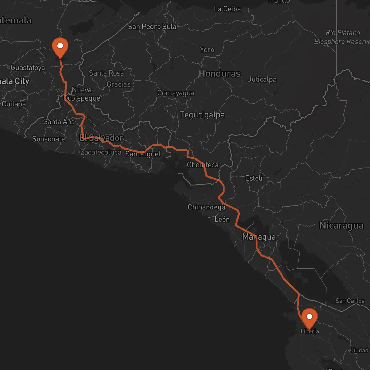 Ruta Liberia - Zacapa