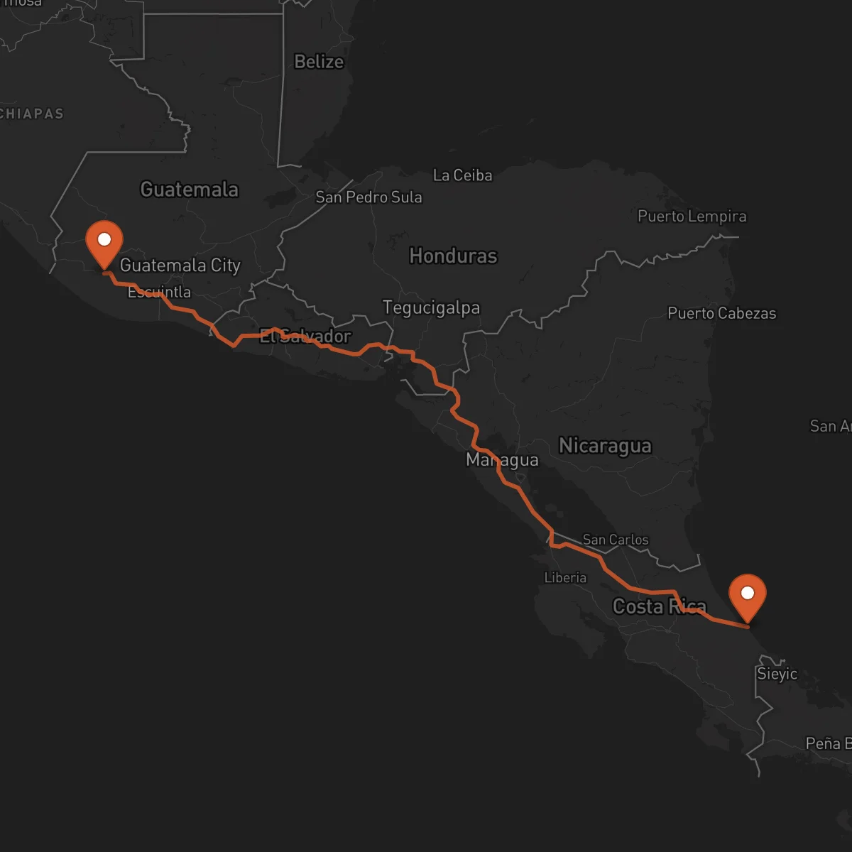 Ruta Mazatenango - Limón