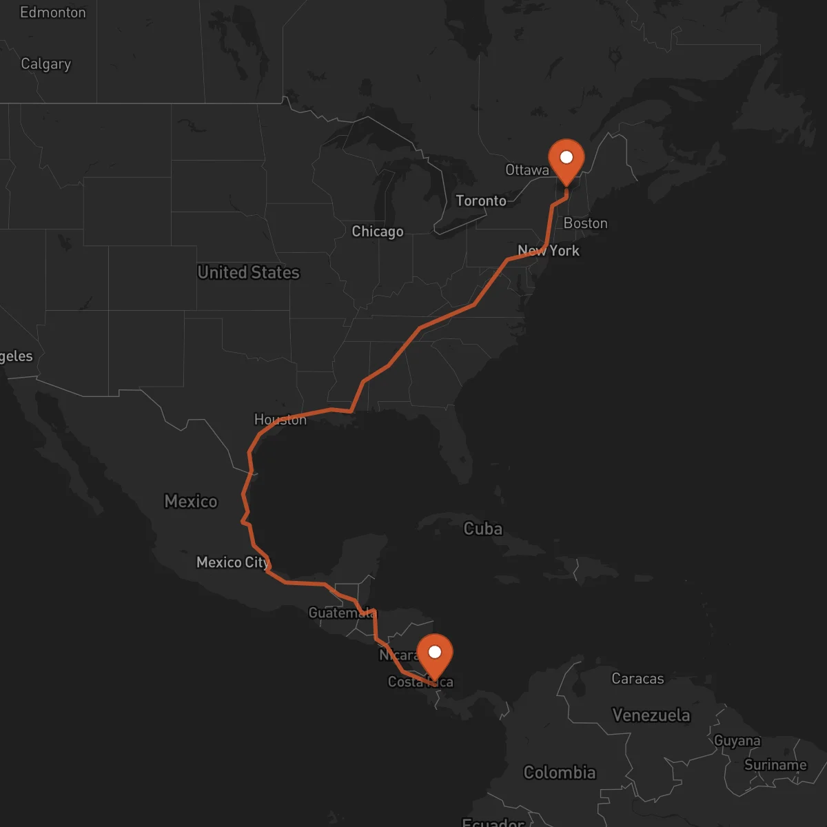 Ruta Montpelier - Limón