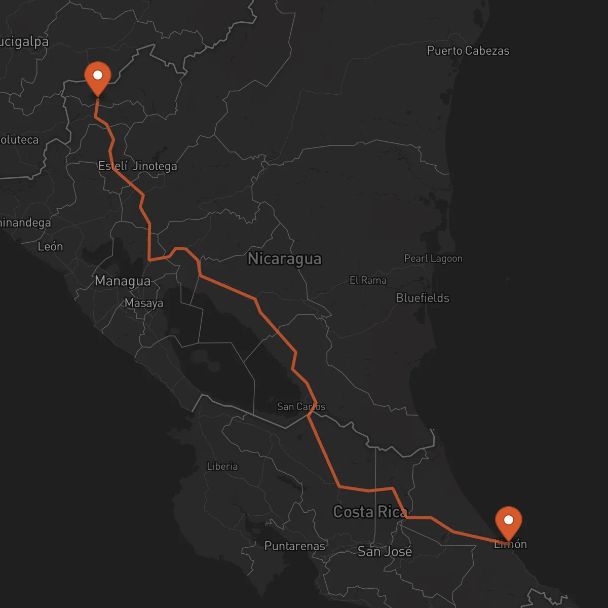 Ruta Ocotal - Limón