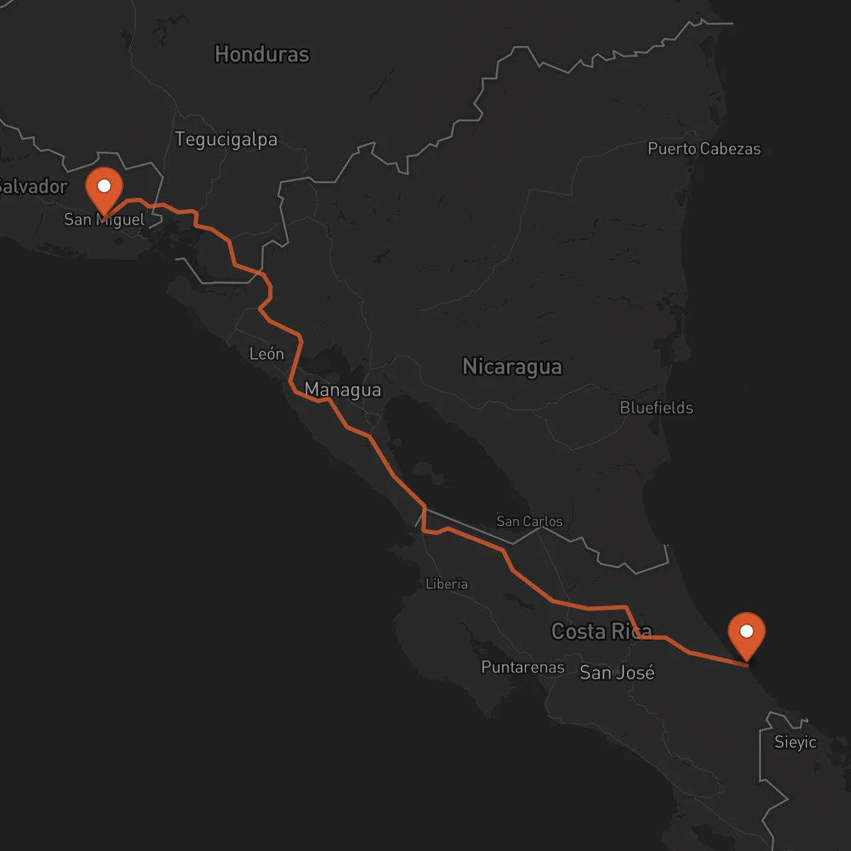 Ruta San Miguel - Limón