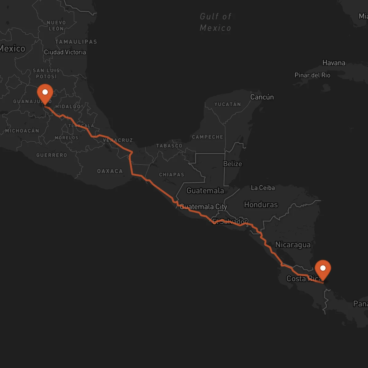 Ruta Santiago de Querétaro - Limón