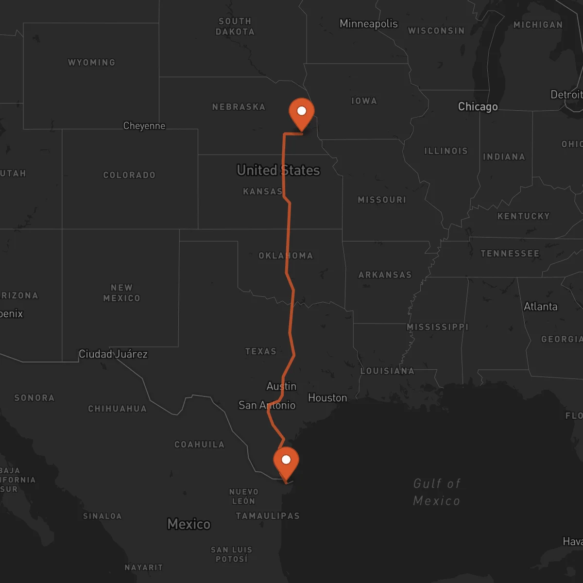 Ruta Matamoros - Lincoln